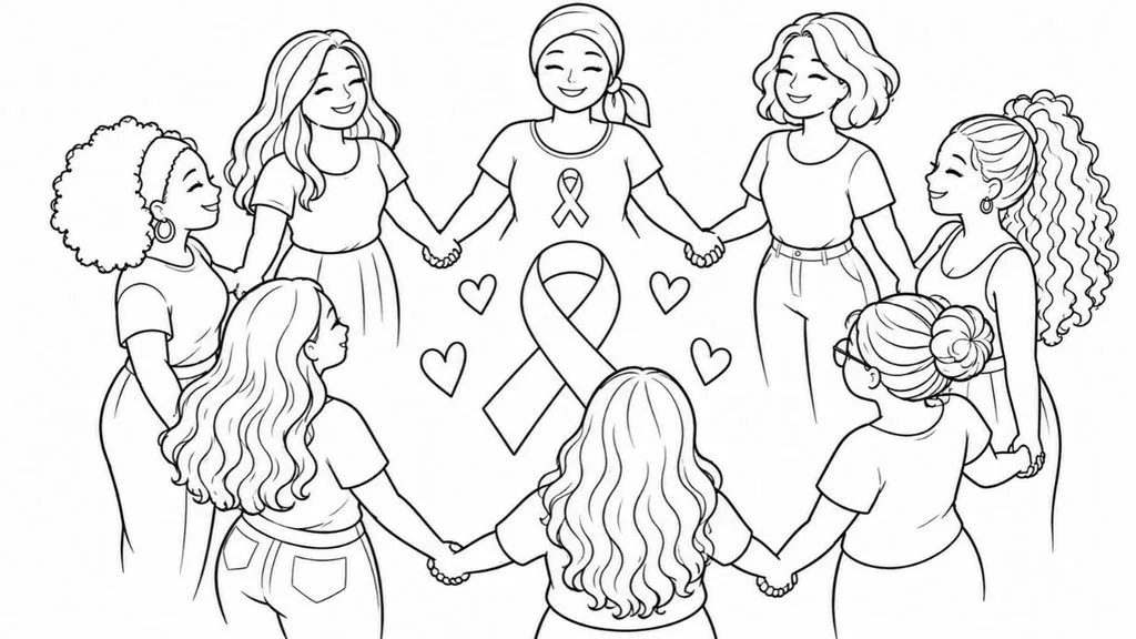 outubro rosa para colorir
mulheres outubro rosa