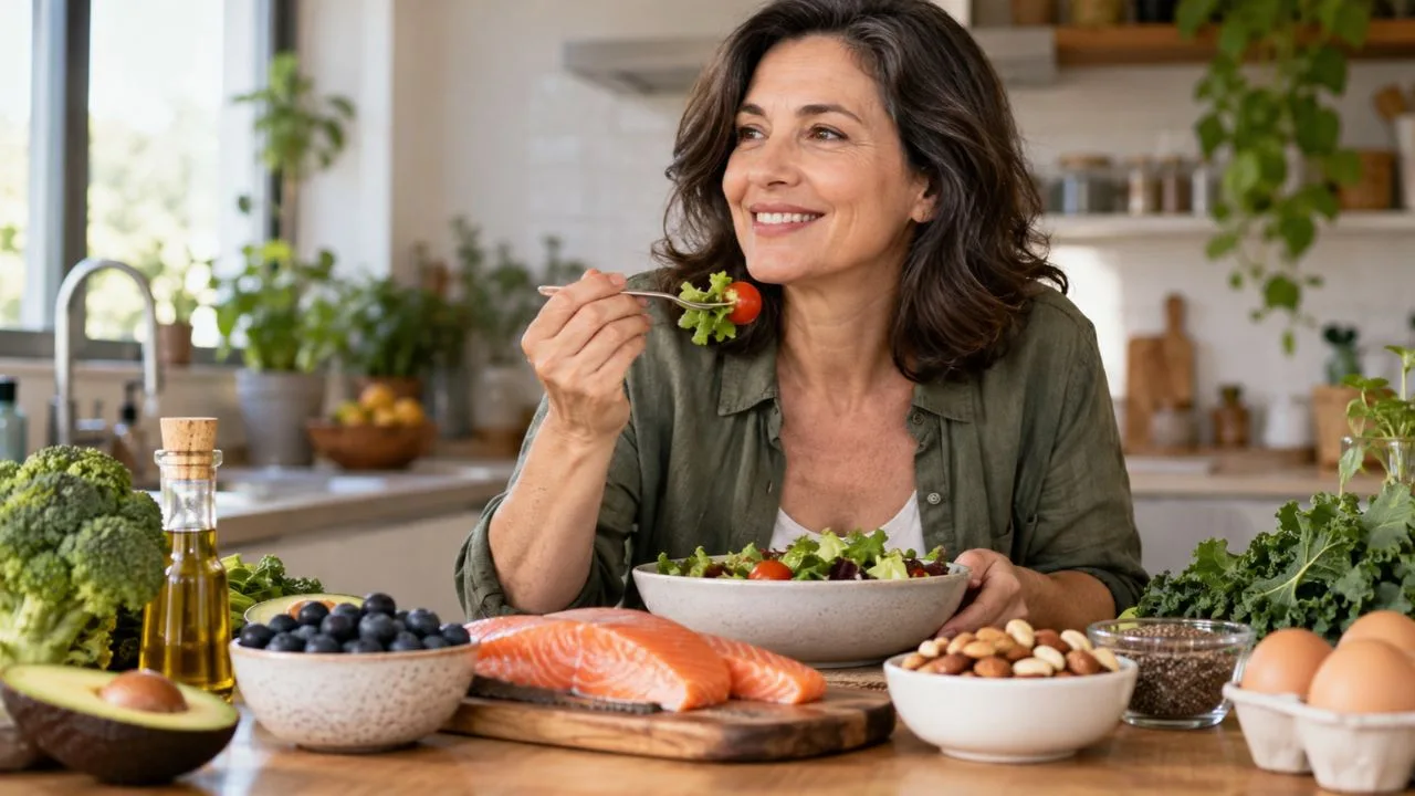 menopausa mulher alimentacao - Menopausa pede ajustes na alimentação: veja quais nutrientes ajudam a reduzir sintomas e proteger ossos e músculos
