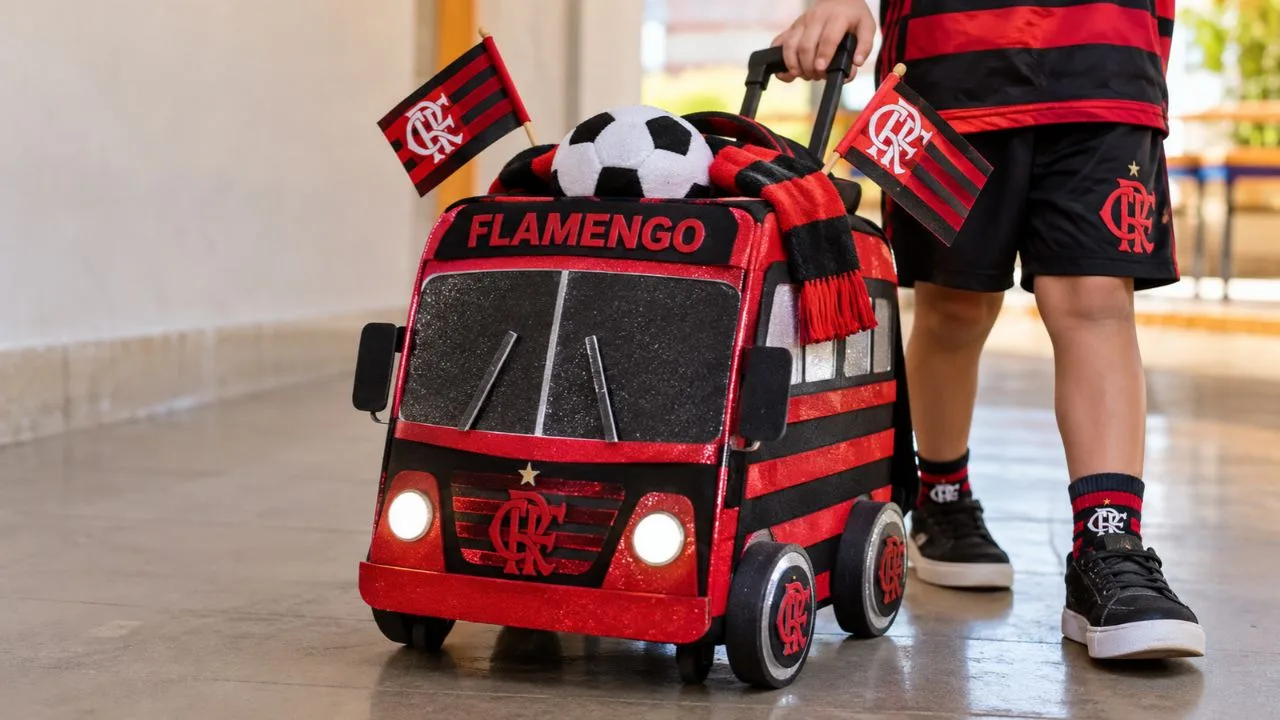 mochila maluca flamengo 1 - Semana da criança: mochila maluca do Flamengo ganha versões criativas nas escolas e pais compartilham passo a passo