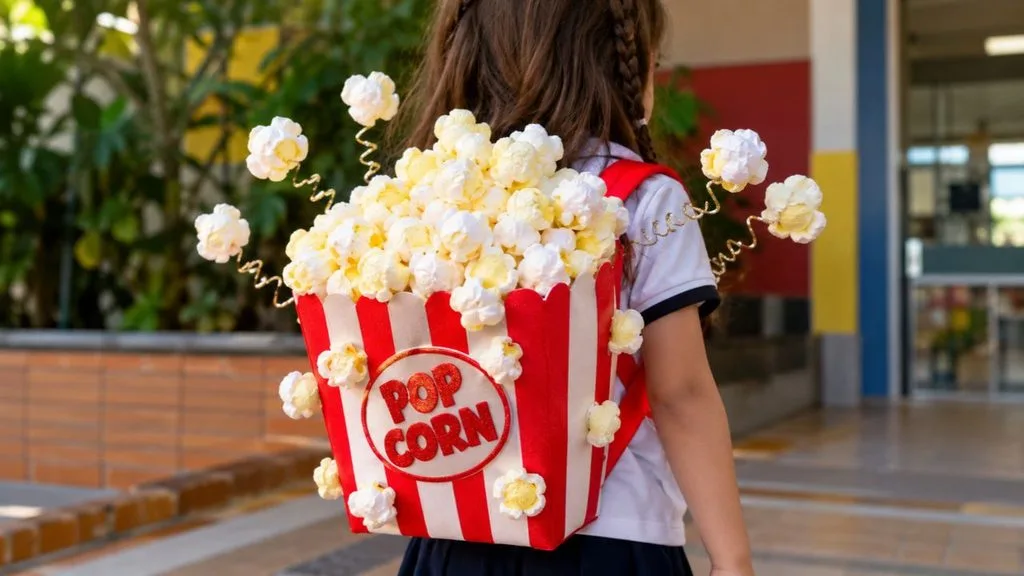 ideias de mochila maluca de pipoca com molinhas