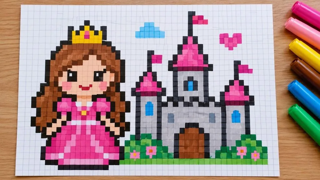 pixel art princesa
pixel art pinterest princesa
pixel art castelo