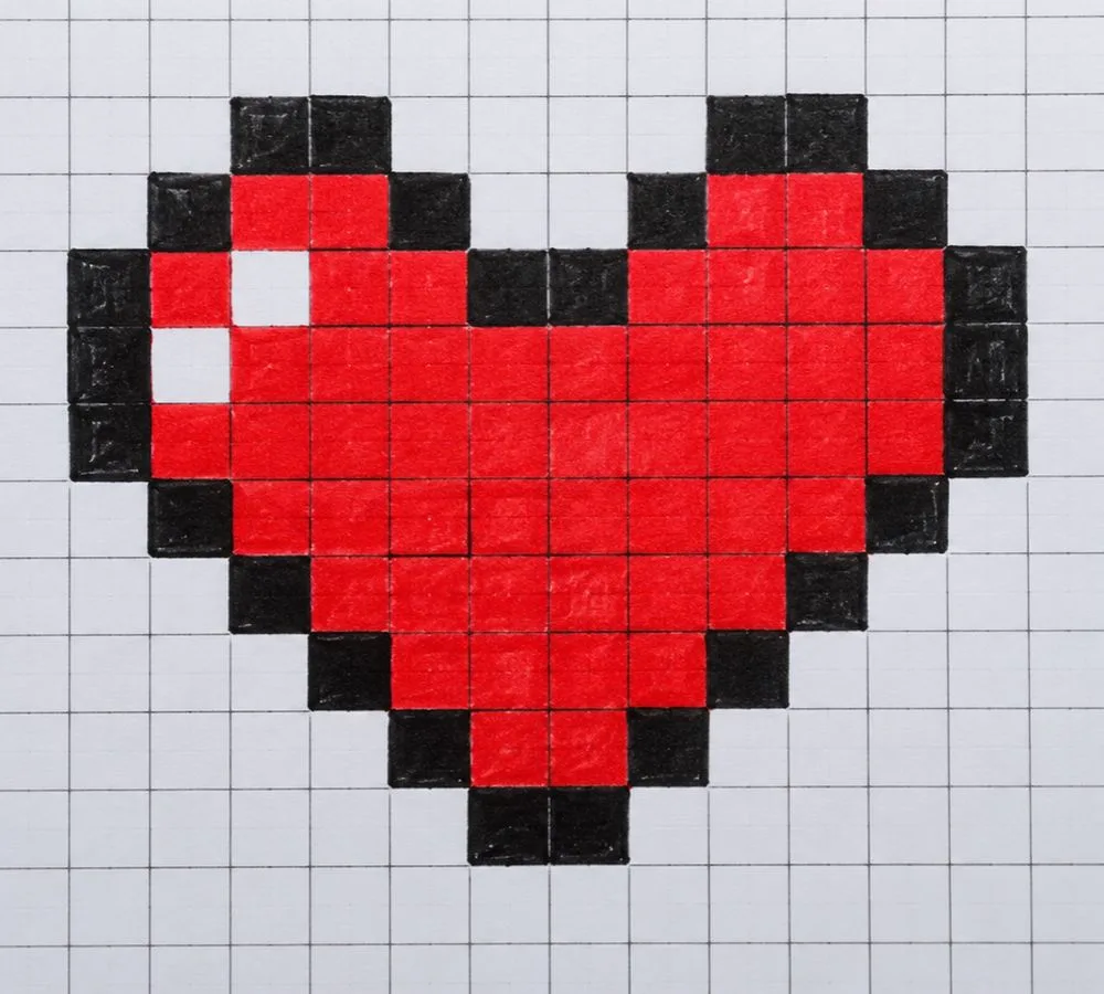 pixel art coração
pixel art pinterest coração