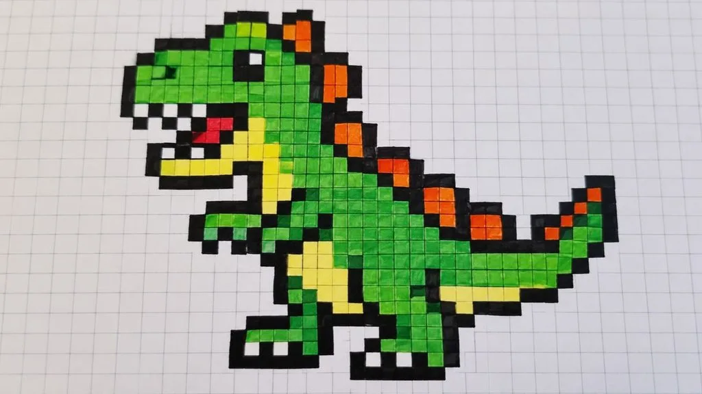 pixel art dinossaruo
pixel art t rex
pixel art pinterest dinossauro
