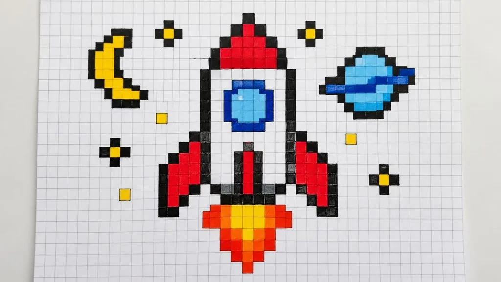 pixel art espaço
pixel art foguete
pixel art pinterest foguete