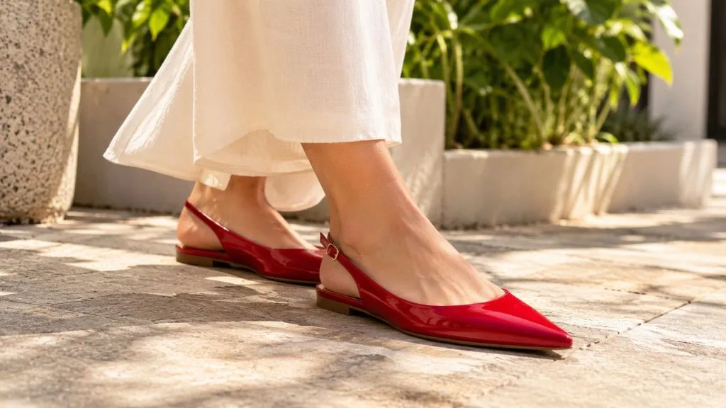 Sapatilha Slingback vermelha
sapatilha vermelha