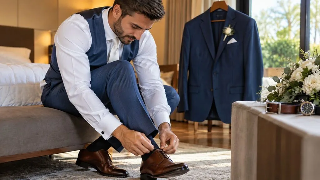 sapato casamento 2 - Sapato social masculino ganha versão moderna nos casamentos de 2026: veja como noivos estão fugindo do modelo engessado