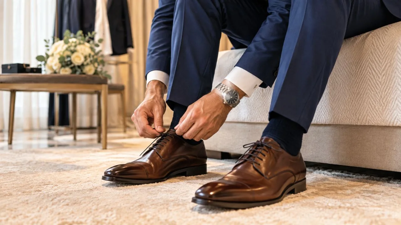 sapato casamento - Sapato social masculino ganha versão moderna nos casamentos de 2026: veja como noivos estão fugindo do modelo engessado
