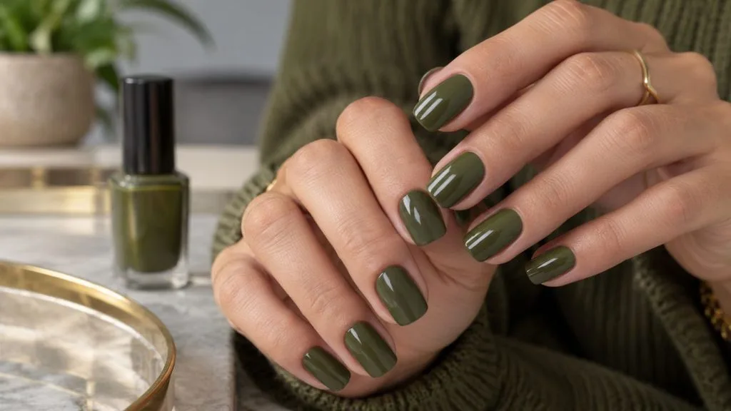 Ideias de unhas elegantes
Unha verde oliva